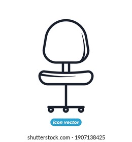 chair office icon. chair for workspace and workplace symbol vector illustration.