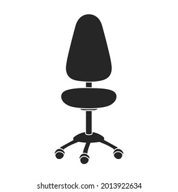 Chair office vector black icon. Vector illustration armchair office on white background. Isolated black illustration icon of chair office.