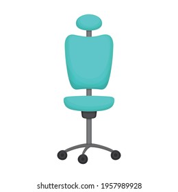 Chair office vector cartoon icon. Vector illustration armchair office on white background. Isolated cartoon illustration icon of chair office.