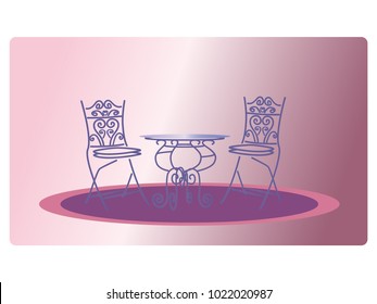 chair 
on the carpet