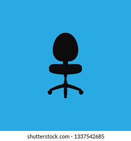 chair on casters icon vector