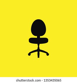 chair on casters icon vector