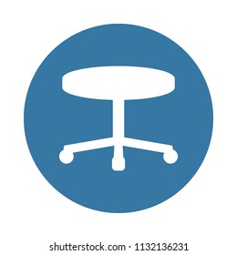 chair on wheels icon. Element of Furniture icons for mobile concept and web apps. Badge style chair on wheels icon can be used for web and mobile apps