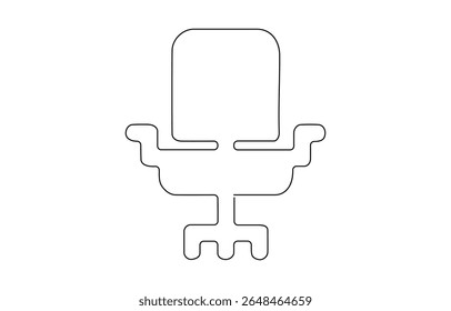 Chair one line icon. continuous line style. simple style chair shape illustration. unique, simple, armchair, design, comfortable, furniture, seat, style, background, luxury, chair, modern.