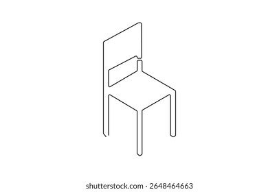 Chair one line icon. continuous line style. simple style chair shape illustration. unique, simple, armchair, design, comfortable, furniture, seat, style, background, luxury, chair, modern.