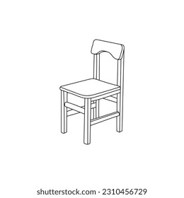 chair outdoor furniture line icon vector illustration. logo Room Decoration, Interior, and furniture