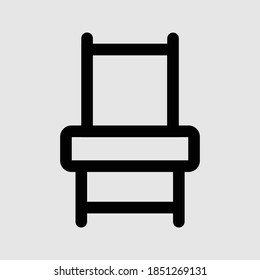icono de esquema de silla vector aislado