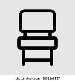chair outline icon isolated vector illustration