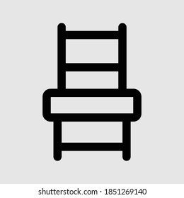 chair outline icon isolated vector illustration