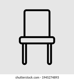 chair outline icon isolated vector illustration