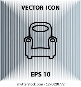 Chair outline icon, vector design