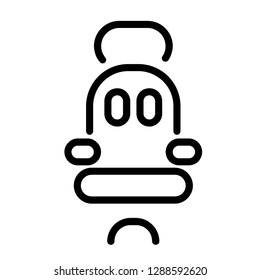 chair outline icon vector  isolated illustration editable