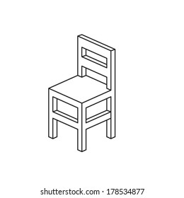 Chair Outline Vector Illustration