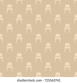 Chair pattern.Vector seamless background.