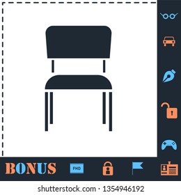 Chair. Perfect icon with bonus simple icons