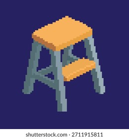 Vector del ilustrador del arte del pixel de la silla