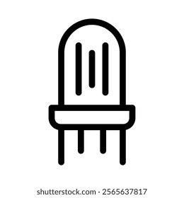 Chair pixel perfect vector line icon