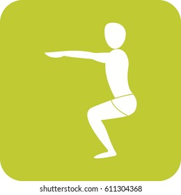 Chair Pose Straight Arms
