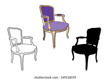 Chair purple style