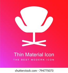 Chair red and pink gradient material white icon minimal design