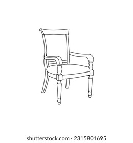 Chair relax Furniture logo design, logo Room Decoration, Interior, and furniture, line art stye creative template design