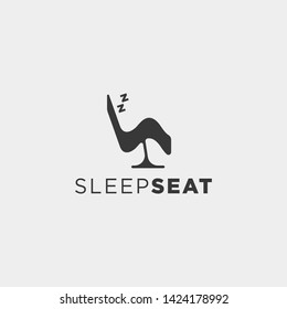 chair relax logo design vector icon element isolated