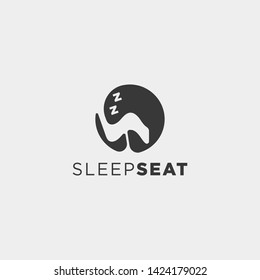 chair relax logo design vector icon element isolated