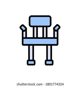 Chair retirement home icon. Simple color with outline vector elements of nursing home icons for ui and ux, website or mobile application