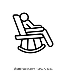 Chair retirement home icon. Simple line, outline vector elements of nursing home icons for ui and ux, website or mobile application
