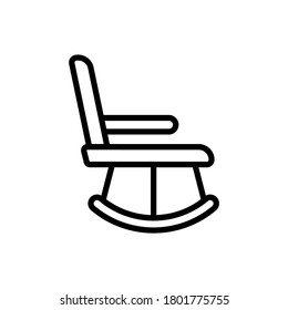 Chair retirement home icon. Simple line, outline vector elements of nursing home icons for ui and ux, website or mobile application