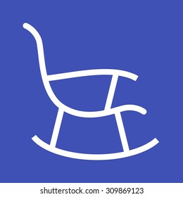 Chair, rocking, furniture icon vector image.Can also be used for furniture design. Suitable for mobile apps, web apps and print media.