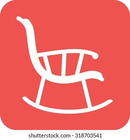 Chair, rocking, furniture icon vector image.Can also be used for furniture design. Suitable for mobile apps, web apps and print media.