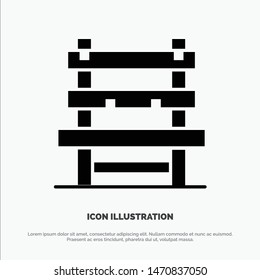 Chair, Room, Station, Waiting solid Glyph Icon vector. Vector Icon Template background