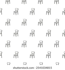 chair seamless pattern design, vector repeated chair pattern background