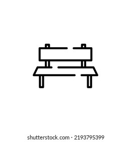 Chair, Seat Dotted Line Icon Vector Illustration Logo Template. Suitable For Many Purposes.