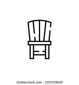 Chair, Seat Dotted Line Icon Vector Illustration Logo Template. Suitable For Many Purposes.