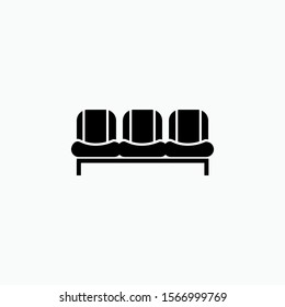 Chair or Seat Icon - Vector, Sign and Symbol for Design, Presentation, Website or Apps Elements. 