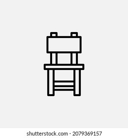 Chair, seat line icon, vector, illustration, logo template. Suitable for many purposes.