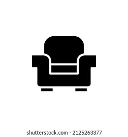 Chair, Seat Solid Icon Vector Illustration Logo Template. Suitable For Many Purposes.