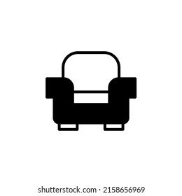 Chair, Seat Solid Line Icon Vector Illustration Logo Template. Suitable For Many Purposes.