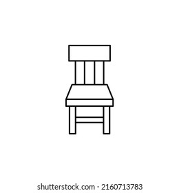 Chair, Seat Thin Line Icon Vector Illustration Logo Template. Suitable For Many Purposes.