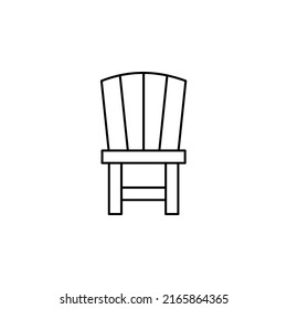 Chair, Seat Thin Line Icon Vector Illustration Logo Template. Suitable For Many Purposes.