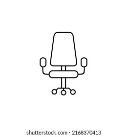 Chair, Seat Thin Line Icon Vector Illustration Logo Template. Suitable For Many Purposes.