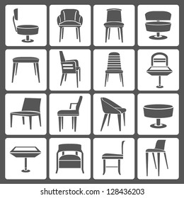 chair set, icon set