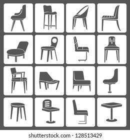 chair set, icon set