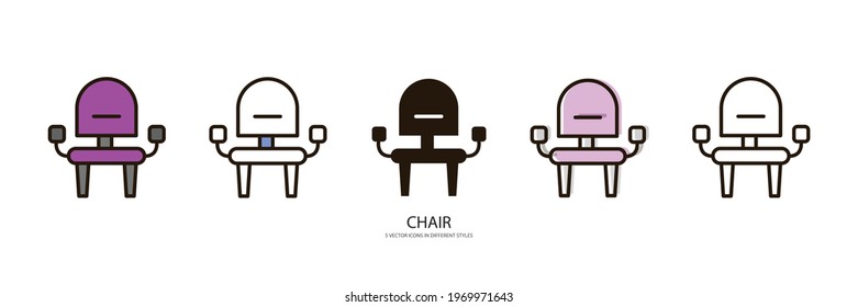 chair set vector type icon