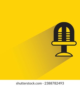 chair with shadow on yellow background