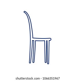 Chair sign illustration. Vector. Flat style black icon on white.