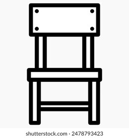 Signo de silla con Vector aislado