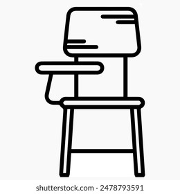 Chair sign with isolated vector